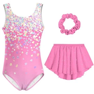 Leotards for Girls Gymnastics 6T 7T Ballet Leotard Outfits with Removable Ski... - Picture 1 of 5