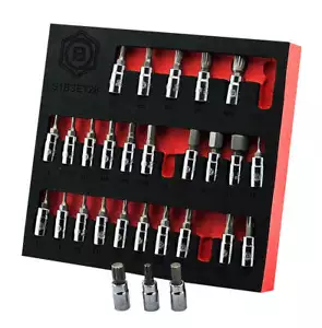 Hex, Torx And Spline Bit Socket Set- 28 Pieces, 1/4" Drive From Britool Hallmark - Picture 1 of 7