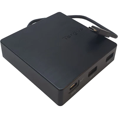 Targus USB-C Dock412-A Travel Dock Black HDMI VGA USB-C USB 3.0 Mini DP RJ45 - Bild 1 von 3