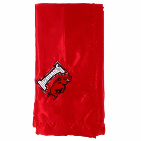 Arkansas Razorbacks Silky and Super Soft Plush Baby Blanket, 28" x 28" Cover