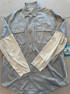Reel Legends Button Up Fishing Shirt Men's Large New Blackfin UPF 50+ Outdoor - Picture 1 of 6