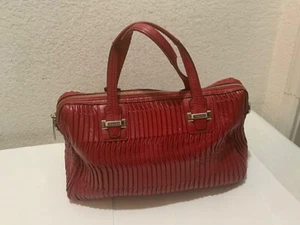 COACH MADISON TAYLOR RED GATHERED LEATHER SATCHEL BAG F25250 - Picture 1 of 18