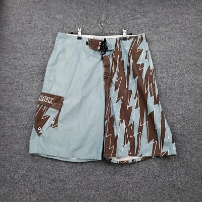 Tony Hawk Board Shorts Para Hombres 34 Azul Bañador Carga Traje Surf Playa Cordón Foto 1 de 4
