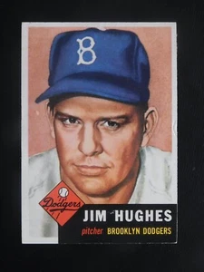 Tarjeta de béisbol Topps 1953 #216 de Jim Hughes (en muy buen estado/ex) - Imagen 1 de 2