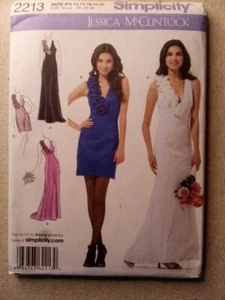 Evening Formal Party Dress Misses Size 12-20 Simplicity Sewing Pattern 2213 - Picture 1 of 6