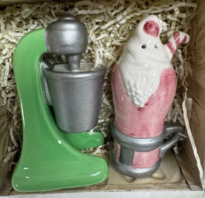 VINTAGE CERAMIC SALT & PEPPER SHAKERS - 1990 - MALT SHOP MILKSHAKE & MIXER - Picture 1 of 16