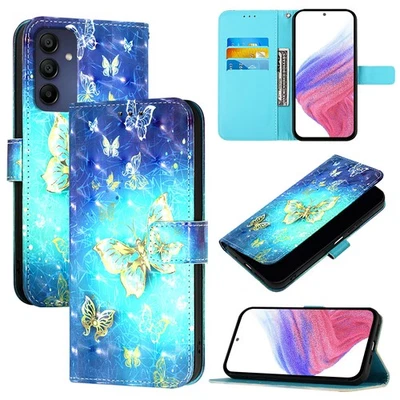 For Various Phone Card Wallet Case Luxury Butterfly Flip Stand Cover Hot Fashion - Image 1 of 4