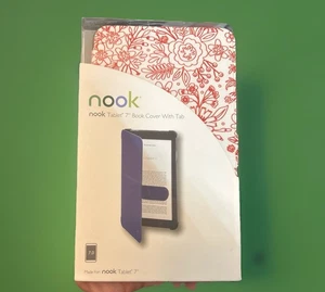 NOOK Tablet 7 Book Cover with Tab- Delicate Flowers - Picture 1 of 5