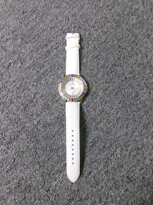 Betsey Johnson-Reloj Mujer-BJ00004-18-Banda Cuero-Coloridos Estrás-Nuevo Foto 1 de 4