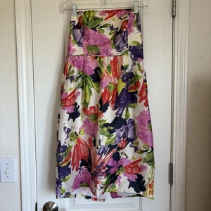 J. Vestido para mujer Crew Ella floral nuevo con etiquetas de seda sin tirantes con bolsillos - talla 6 - Imagen 1 de 8