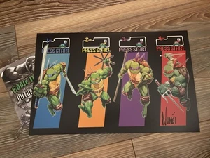 11x17" TMNT Arcade Select Screen Art Print Eddie Nuñez Turtle Power Signed COA - Picture 1 of 3