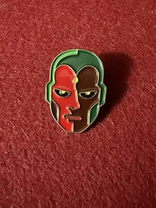⚡ Vision Enamel Pin – Marvel Inspired Split Face Design – Free Shipping ⚡ - Picture 1 of 2
