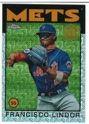 METS FRANCISCO LINDOR 2021 TOPPS CHROME MOJO REFRACTOR #86C-26 - Image 1 of 2