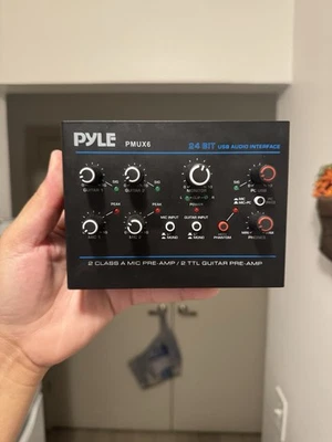 Pyle Compact 2 Channel USB Audio Interface w/Ultralow Noise Design - PMUX6 - Image 1 of 4