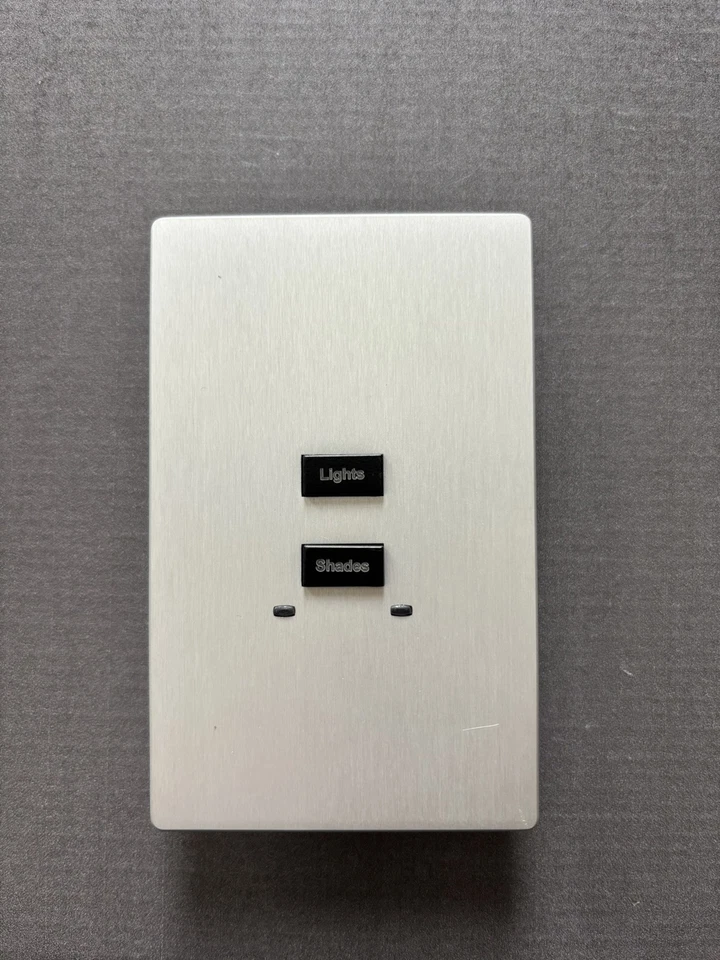 Vantage 2-Button RP Touch Keypad Station with trim KS12TR Brushed Metal Plate - Image 1 of 2