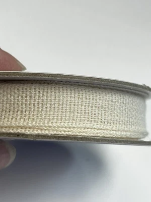 4-1/2” Yards Opened Natural Woven Stampin Up Ribbon 1/2” Wide #7608 - Image 1 of 3