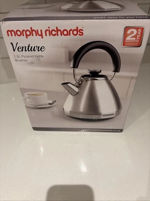 Hervidor Morphy Richards Venture Pirámide Acero Cepillado NUEVO EN CAJA Foto 1 de 4