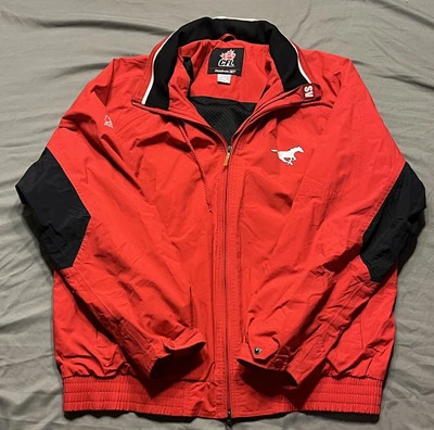 Calgary Stampeders CFL Reebok Mens Jacket Size Large Red - Image 1 of 4