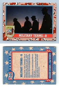 Military Terms - B #144 - Desert Storm 2nd Series 1991 Topps Trading Card - Picture 1 of 1