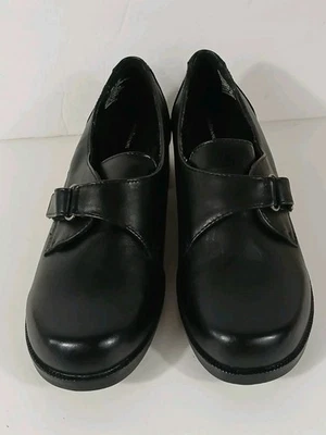 Oxford Croft & Barrow de cuero negro Celine para mujer talla 10 M tacones sin cordones Foto 1 de 4