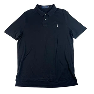 Men’s Ralph Lauren Soft Cotton Polo Shirt Black XL - Picture 1 of 4