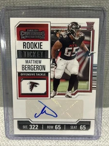 2023 Panini Contenders #164 Matthew Bergeron Rookie Ticket Auto - Bild 1 von 2
