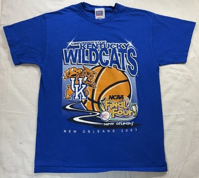 Британская футболка Kentucky Wildcats для взрослых большая NCAA 2003 Final Four Новый Орлеан - Изображение 1 из 4