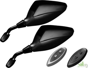 2 SPECCHIETTI YAMAHA TMAX BLACK CUPOLINO CARENA 2004 2005 2006 SPECCHI OMOLOGATI - Foto 1 di 4
