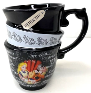 Disney Parks Alice in Wonderland Triple Stacked Drink Me Tea Cup Coffee Mug - Picture 1 of 10