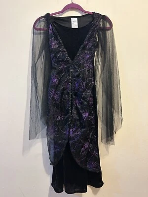 Vestido de murciélago malvado Disfraz de Totally Ghoul Niñas Talla M Negro Púrpura Foto 1 de 4