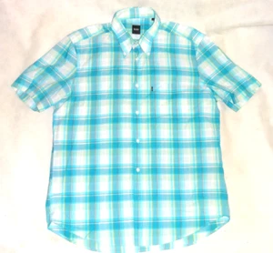 HUGO BOSS Short Sleeve Shirt - Size L / XL - Picture 1 of 5