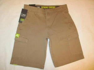 Lee Men's Cargo Short Extreme Comfort Stretch Flat Front Khaki Size 30 New $52 - Picture 1 of 4