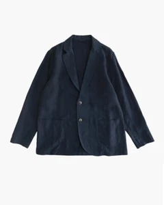 De Bonne Facture Relaxed Jacket in Navy Brushed Linen, size 50 - BNWT, RRP £585 - Picture 1 of 12