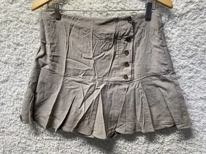 Zara button Flared skirt Khaki Size Women’s Large GUC - Picture 1 of 6