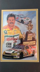 Jeanne Barnes Signed Terry Labonte Metallic Poster Large 11x14 - Picture 1 of 3