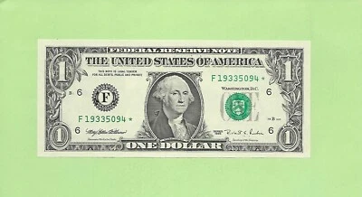 1995 ..UNCIRC $1  F 1933 5094 *  .... 1995 $1  F-*     STAR NOTE      FRN - Image 1 of 2