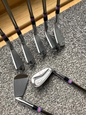 Custom TaylorMade Japan R9 TP Forged irons, 4-PW, Recoil 95 shafts - Image 1 of 4