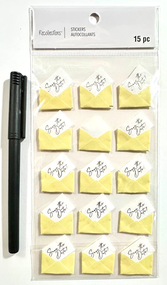 Save the Date Envelopes Stickers Card Making Scrapbooking Recollections - Image 1 of 1