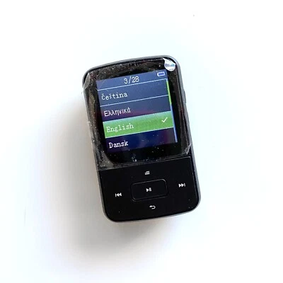 AGPTEK G05S 8GB Clip Bluetooth MP3 Player FM Radio Black - Image 1 of 4