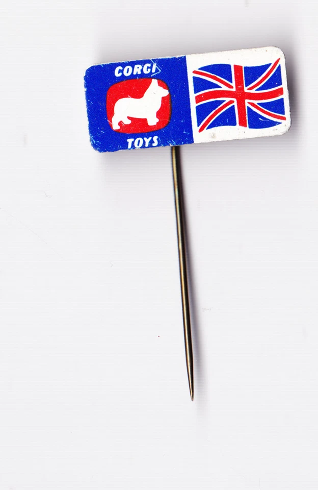 Vintage tin plate CORGI Models Toys Collector pin badge 1960s - Image 1 of 1