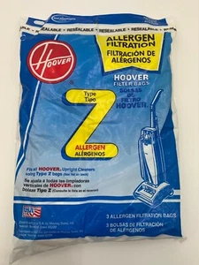 NEW HOOVER 2 TYPE VACUUM ALLERGEN BAGS - Picture 1 of 2
