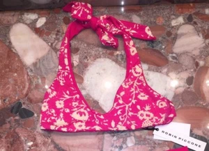 Robin Piccone Flora Reversible Rosa Bikini Traje de Baño Top Para Mujer S Nuevo Con Etiquetas - Imagen 1 de 6