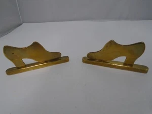 Stivali scarpe buona fortuna ottone vittoriano inglese XIX secolo - mantello da camino - Foto 1 di 9