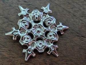 Vintage Gorham Sterlingsilber Schneeflocke Silber Stern Brosche oder Anhänger - Bild 1 von 7