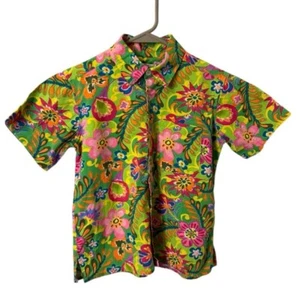 Vintage Neiman Marcus 70s Psychedelic Paisley Floral Small 6 Dopamine Rare - Bild 1 von 7