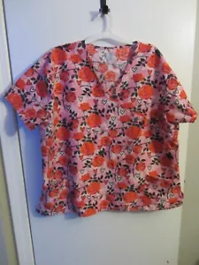 I HEART Scrubs size 2X ROSES - Picture 1 of 6
