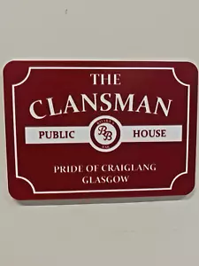 Plaque enseigne pub 3D The Clansman Still Game, bar cave homme - Photo 1/5