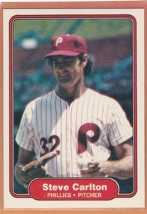 1982 FLEER BASEBALL STEVE CARLTON #243 PHILLIES NM/NM+ *96291