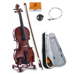 New WOODEN Student Violin VN101 1/10 Size w Case Bow Rosin String *GREAT GIFT* - Picture 1 of 6