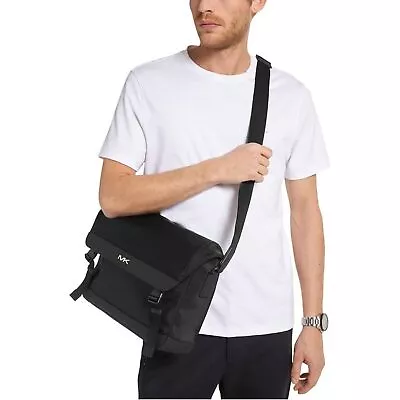 MSRP$198 Michael Kors Men's Malone Large Nylon Bike Bag, Black , L . - Image 1 of 4